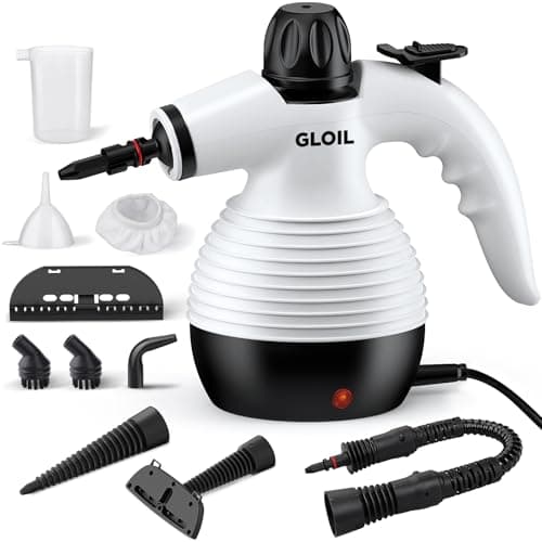 GLOIL Nettoyeur Vapeur,Multi-usage Nettoyant Vapeur,Punaises de Lit Avec 10 Accessoires Pour Taches sur Vitres,Canapé,Sèche,Matelas,Tapis,Voiture,Cuisines-Steamer Cleaner (black) (black)