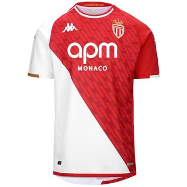 Kappa - Maillot Kombat Home AS Monaco 23/24 pour Garçon - Rouge - Taille 10Y