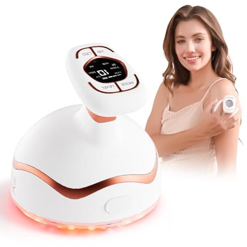 CARER BEAUTY 6 en 1 Appareil de Cavitation Massage Anti-Cellulite avec Ultrasons RF EMS Lumière Rouge et Bleue Vibration pour Réduction de la Cellulite et Raffermissement de la Peau