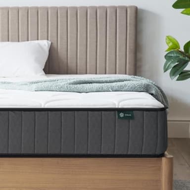 ZINUS Matelas double – Matelas à ressorts et mousse à mémoire de forme – 135 x 190 cm – Hauteur 15 cm – Fermeté moyenne – Matelas hybride doux pour la peau – Matelas orthopédique à ressorts – Conçu au
