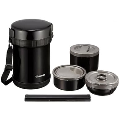 Zojirushi - Boîte à repas en acier inoxydable thermique BENTO BAKO | SL-GH18-BA (import du Japon)