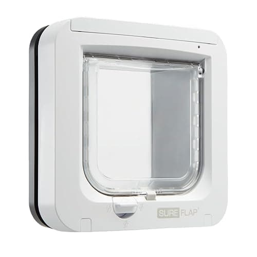 Sure PetCare | Chatière à Puce électronique SureFlap, Compatible avec Le médaillon d'identification par radiofréquence et Les puces électroniques, pour Portes, fenêtres et Murs, Gris/Blanc