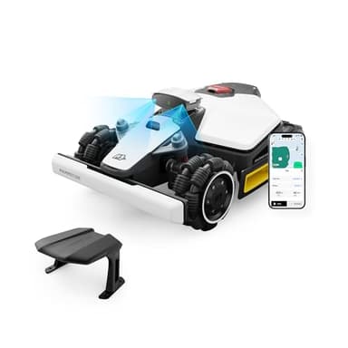 MAMMOTION LUBA Mini AWD 800 Robot Tondeuse sans Fil Périphérique, NetRTK+Vision, Aucune Antenne RTK Requise, Recommandé 800m², Max. 1000m², Pentes à 80%, avec Module 4G
