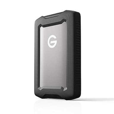 SanDisk Professional 2 To G-DRIVE ArmorATD, HDD portable USB-C (5Gbps), USB 3.2 Gen 1, Thunderbolt 3, jusqu'à 130 MB/s, résistant à la poussière, aux chutes, aux chocs et à l'eau