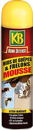 KB HOME DEFENSE HDMOUNID - Aérosol Mousse Nids de Guêpes et Frelons 500 ml - Idéal pour nids accès difficiles- Portée jusqu'à 3 m- Frelons asiatiques -Mousse active enveloppante - Action immédiate