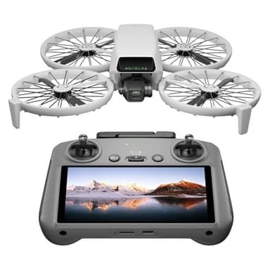 DJI Flip (radiocommande RC 2 avec écran), Drone Caméra 4K UHD Follow Me pour Adultes, < 249 g, Nacelle à 3 Axes, Transmission vidéo sur 13 km, Décollage palmaire, Temps de vol de 31 Min