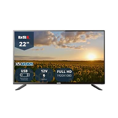 TV 22" BSL-22112 V - LED - Lecteur multimédia USB - TDT2 (DVBT2) - Connecteur HDMI - 1920X1080p - Classe d'efficacité énergétique F - .Alimentation en 12v et 220v.