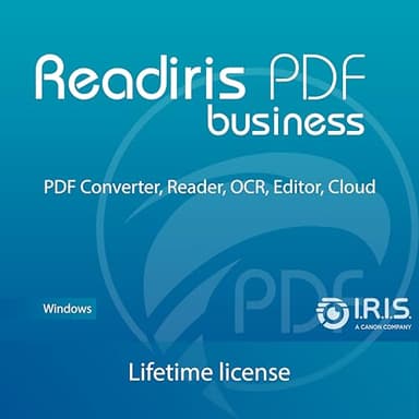 Readiris PDF Business Éditeur logiciel PDF Premium – 1 Licence à vie – Numériser, OCR, Modifier, Protéger, Annoter, Exporter vers office 365 et Signer des PDF pour 1 PC Windows