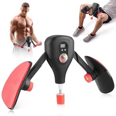 Thigh Trainer Pelvic - Résistance réglable de 0 à 77 lbs - Avec sangles de jambes fixes et poignée remplaçable - Équipement d'entraînement de force pour les hanches et les bras