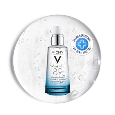 Vichy Sérum concentré et fortifiant, effet hydratant, réparateur et fortifiant, avec acide hyaluronique et eau volcanique, formule unique, minéral 89, 50 ml