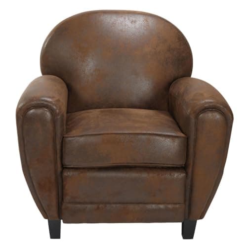 Rendez vous déco Fauteuil Marron Vieilli en Microfibre