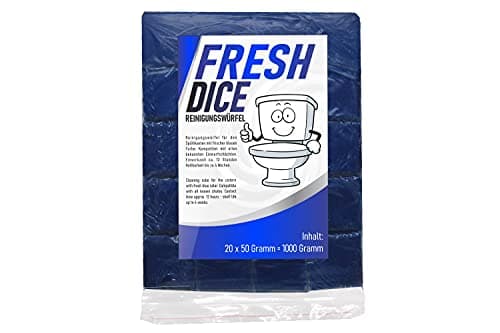freshdice Lot de 20 tablettes de chasse d'eau pour WC Bleu Tab Cube