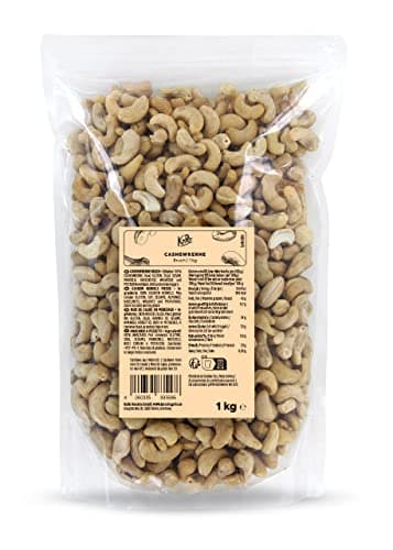 KoRo - Noix de cajou en morceaux | 1 kg - Noix de cajou naturelles, sans additifs, non salées, emballage grand format