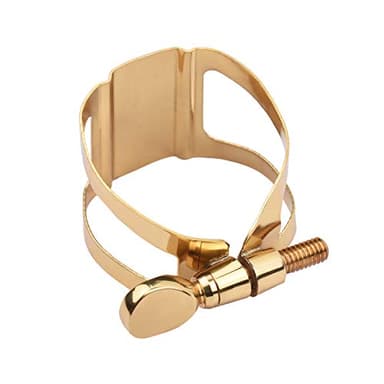 HUIOP Ligature de Sax, Ligature de Saxophone à réglage à vis Unique Ligature Durable compacte pour Saxophone ténor,Ligature de Saxophone