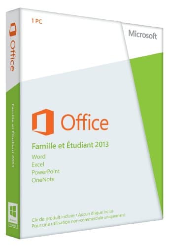 Office Famille et Etudiant 2013 - 1 PC (carte d'activation)