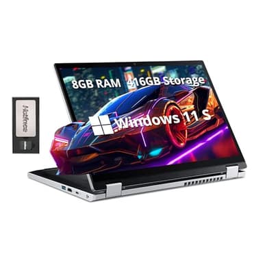 acer Aspire 3 Spin Ordinateur portable 2-en-1 14" WUXGA (1920 x 1200) IPS écran tactile, Intel i3-N305, 8 Go LPDDR5x, 416 Go de stockage (SSD 256 Go + station d'accueil 160 Go), Wi-Fi 6, webcam, Win