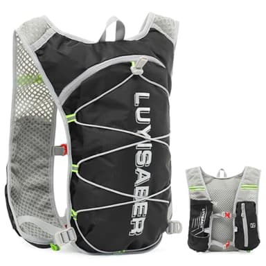 Donaky Sac à Dos d'hydratation Gilet Course a Pied Femme Homme Léger Sac Hydratation Trail Running Réfléchissant pour Cyclisme Marathon Randonnée Sports de Plein Air, Noir