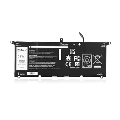 WLTree DXGH8 Batterie pour Dell XPS 13 7930 9380 9370 13 7391 7390 2-in-1 7490 Latitude E3301 3301 Vostro 5391 5390 Serie P113G001 P82G P82G001 0H754V H754V G8VCF G8VCF6C HK6N5 P130G P114G Battery