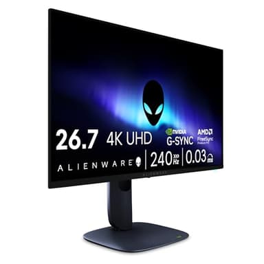 Alienware 27 Écran PC Gaming - AW2725Q, 4K UHD (3840x2160), 240Hz, QD OLED, 0.03ms, Compatible NVIDIA G-Sync, AMD FreeSync Premium Pro, HDR True Black 400, Dolby Vision, USB-C, Garantie 3 Ans