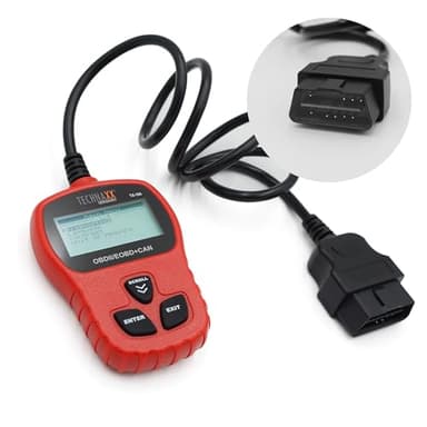 Technaxx Lecteur de Code OBD II TX-184 - Outil de Diagnostic Automobile Multilingue avec Récupération VIN/CIN/CVN, Lecture & Effacement des Codes d'Erreur, Compatibilité Véhicules 1996+