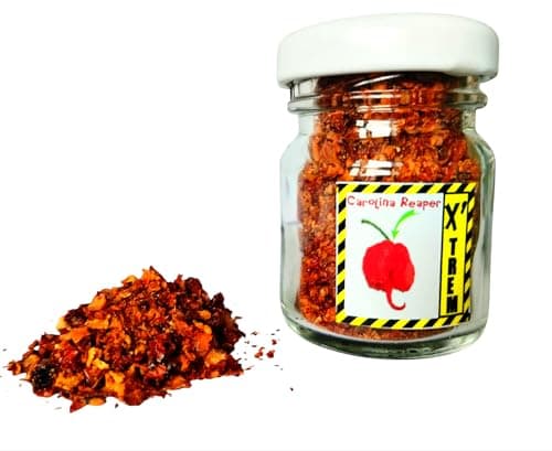 CAROLINA REAPER en FLOCONS x 45ml pour sauce carolina reaper piment pepper entier ecrasé - piments le plus fort du monde - sauce