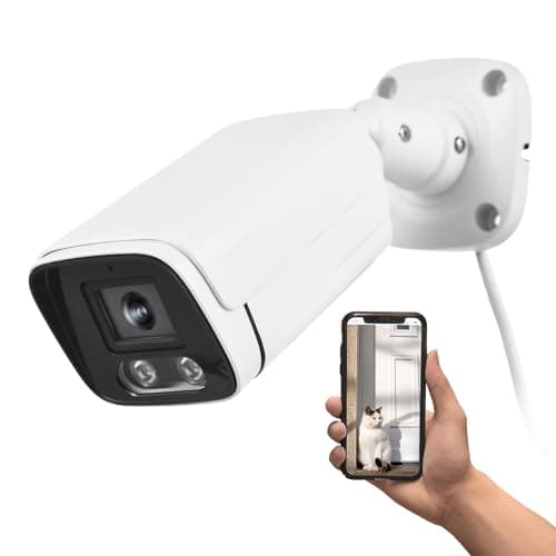 Andoer Caméra IP POE 4 MP Caméra de sécurité moniteur caméra de vision nocturne infrarouge objectif de 3,6 mm caméra de surveillance pour intérieur et extérieur avec microphone audio