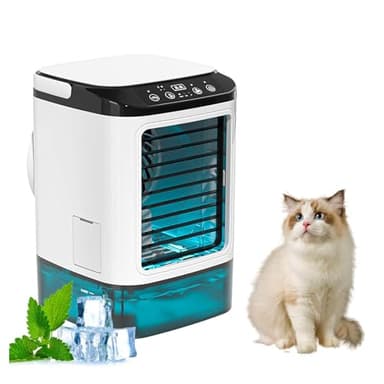 HBDSMLPL avec Glacière Climatiseur, Rafraichisseur d'air Silencieux Atomisation Silencieuse Ventilateur avec Glacons Rafraichisseur d'air