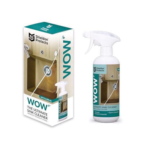 Shieldon Protects Nettoyant pour Éviers en Composite, Conglomérat et Granit WOW Pour Taches et Décolorations des Éviers Nettoyant pour Silgranit, Fragranit et Blanco 500 ml