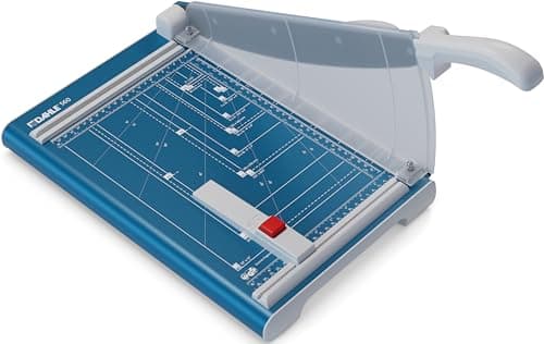 Dahle Cisaille 560 (Capacité de Coupe jusqu'à 25 Feuilles, DIN A4, 340mm de Coupe, Lame Affûtée, Pression Manuelle) Bleu