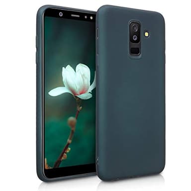 kwmobile Housse Compatible avec Samsung Galaxy A6+/A6 Plus (2018) Coque - Housse de téléphone Protection Souple en TPU - pétrole métallique