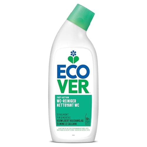 Ecover Nettoyant WC, Gel Nettoyant Toilettes Formulé aux Extraits Botaniques, Élimine le Calcaire, Parfum Pin et Menthe, Bouteille de 750 ml