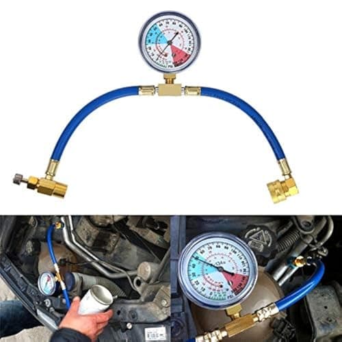 OKUGAIYA R134A A/C Kit de recharge de réfrigérant de climatisation de voiture avec adaptateur de charge avec jauge