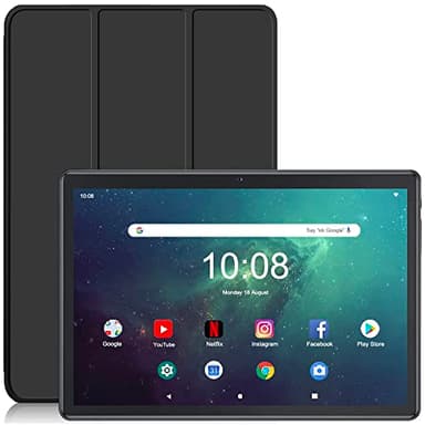 niuniutab Tablette Android,Tablette10 Pouces,16 Go de RAM 128 Go de ROM (256 Go Extensible),Caméra 2MP+ 8MP，2.5D IPS 800x1280 FHD，Grande Batterie Tablette Tactile.(Noir)
