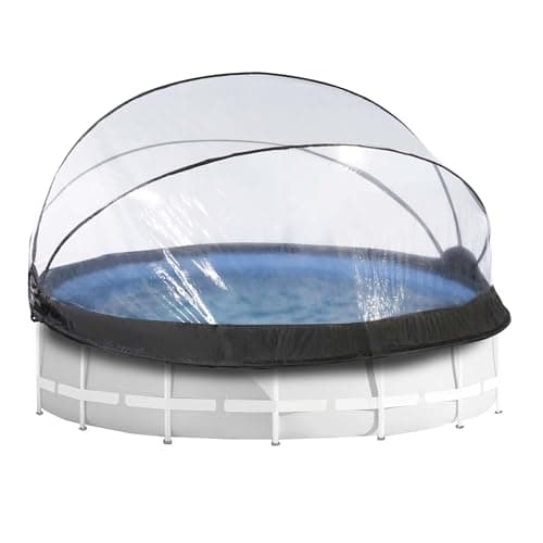 EXIT Toys Dôme de Piscine ø427cm - pour piscines Intex/Bestway - Eau Propre et Chaude - Installation Facile et Pliable - Parfait pour Les Jours Frais et Les Soirées - Abri de Piscine Universel