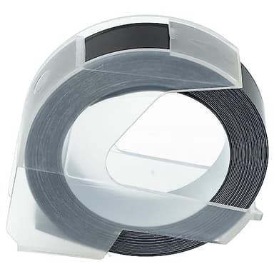 vhbw Ruban de marquage 3D remplacement pour Dymo 0898132 pour imprimante d'étiquettes 12mm Blanc sur Noir