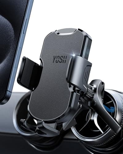 YOSH Support Telephone Voiture pour Ventilation Ronde, compatible avec Mercedes-Benz Classe A/B/C/E/V, CLA/GLC/Sprinter/Audi A1 A3/Mini Cooper, Triangulaire Stable Accessoire pour iPhone Samsung Pixel