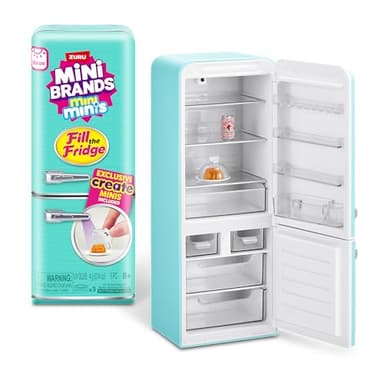 Mini Brands Jeu Fill The Fridge avec lumière UV de ZURU, à Collectionner, DIY, Jeu en résine, Recette Exclusive, Non-Comestible, à partir de 8 Ans