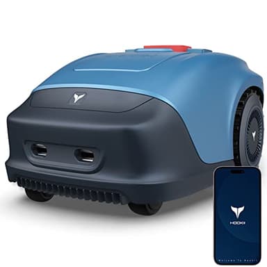 HOOKII Robot Tondeuse pour Jardins Jusqu’à 1000m², Tonte parallèle, redécoupe et Recharge Automatique, Bluetooth/WiFi, Batterie de Grande capacité 4400mAh - Comprend Un Chargeur (Version WiFi)