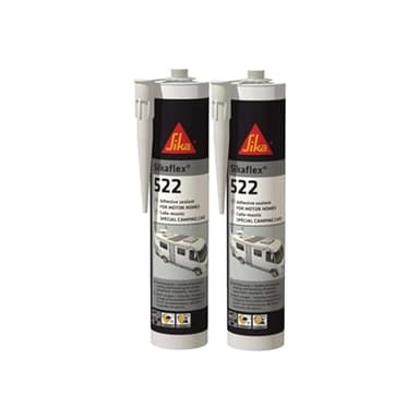 SIKA Lot de 2 Colles Mastic Sikaflex 522 Caravan - Blanc - 300ml