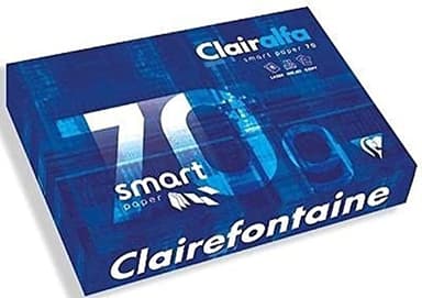Clairefontaine 1942C Rame de 500 feuilles de papier pour imprimante et photocopieur, format A4, extra blanc, 70 g, blanc
