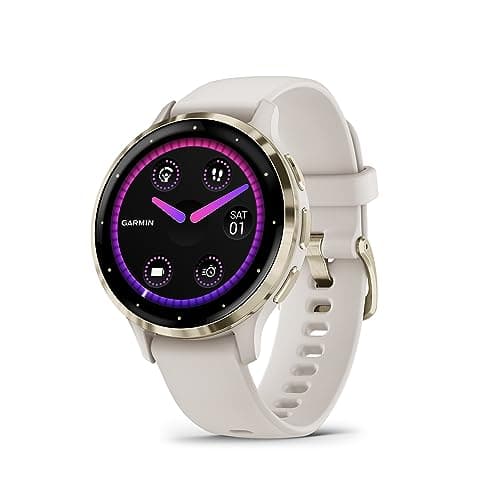 Garmin Venu 3S - Montre connectée GPS Sport et santé - Soft Gold avec Bracelet Ivoire, 41