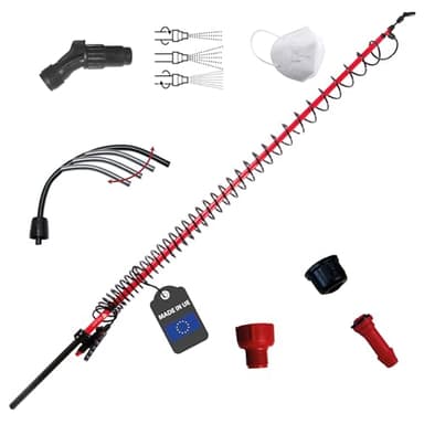PULMIC Lance Télescopique Pulérisateur Toiture Réglable jusqu'à 5m. Perche Telescopique Nettoyage Applications en Hauteur, Jardins et Toits. Ultra Léger Compatible avec la Plupart des Pulvérisateurs