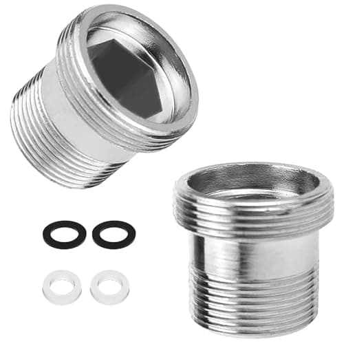 Paquet de 2 Adaptateur de robinet M18 à M22 - adaptateur de filetage pour filetage extérieur M18 et M22, idéal pour les aérateurs et les éviers