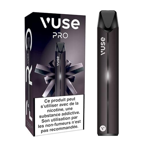 VUSE PRO Kit Simple – Cigarette Electronique Rechargeable – Chargement rapide – Couleur : Noir – Capsules vendues séparément