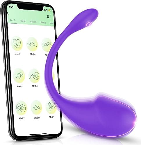 Oé𝐮f V𝒾br𝐀nt Connecté Telephone App,Séxťøyse Plàisîr Cõuple Víbrõ Mini òéuf Vîbròmãśseūrs Feminin à Diśtance Díscret Petit Oéufs Vîbrant TéLéCommandé sans Fil Silicøne