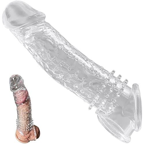 BDSMYEE Gaines pour Pénis Extenseur de Pénis pour Homme, Manchon de Pénis pour Retardant Éjaculation, Élargissement du Pénis et Réduire la Sensibilité