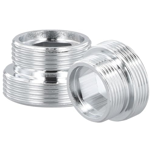 Cozlly 2 Pièces Adaptateurs de Robinet en Métal, Adaptateur de Filetage Robinet, Connecteur Aérateur en Métal Filetage Mâle, Filetage Mâle Adaptateurs Aérateur pour D'évier de Cuisine (M18 - M22)