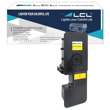 LCL TK-5230 TK5230 Jaune Cartouche de Toner Compatible pour Kyocera TK-5230 TK-5230Y TK5230Y Compatible pour Kyocera Ecosys P5021 P5021cdn P5021cdw M5521 M5521cdn M5521cdw (1-Pack)