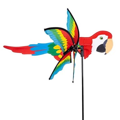 CIM Girouette Petite 2 en 1 PAPAGEI - hélice Ø31cm, Longueur 50cm, Hauteur Totale 90cm - INCL. Tige de Fixation en Fibre de Verre et système de Suspension