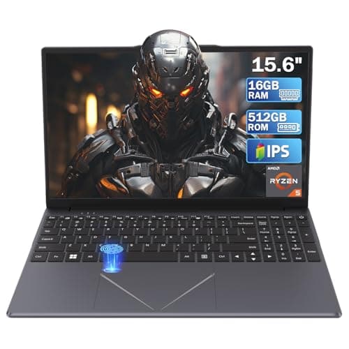 PC Portable 15,6" 16GB DDR4 512GB SSD, HD Ordinateur Portable Processeur AMD Ryzen 5 3500U Graphiques Intégrés Laptop avec Touch ID WiFi 2,4/5G Bluetooth 2xUSB 3.0 pour Étudiants/Bureau/Jeux